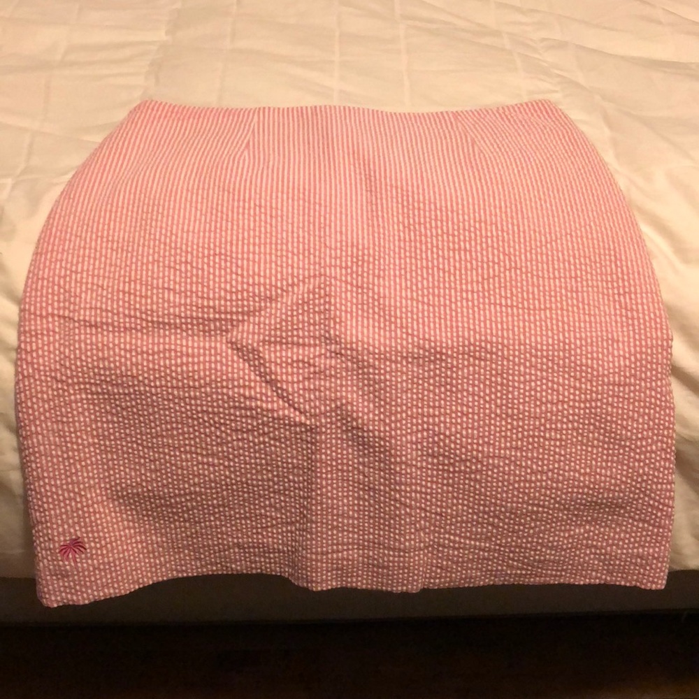 Lilly Pulitzer Pink Seersucker skirt